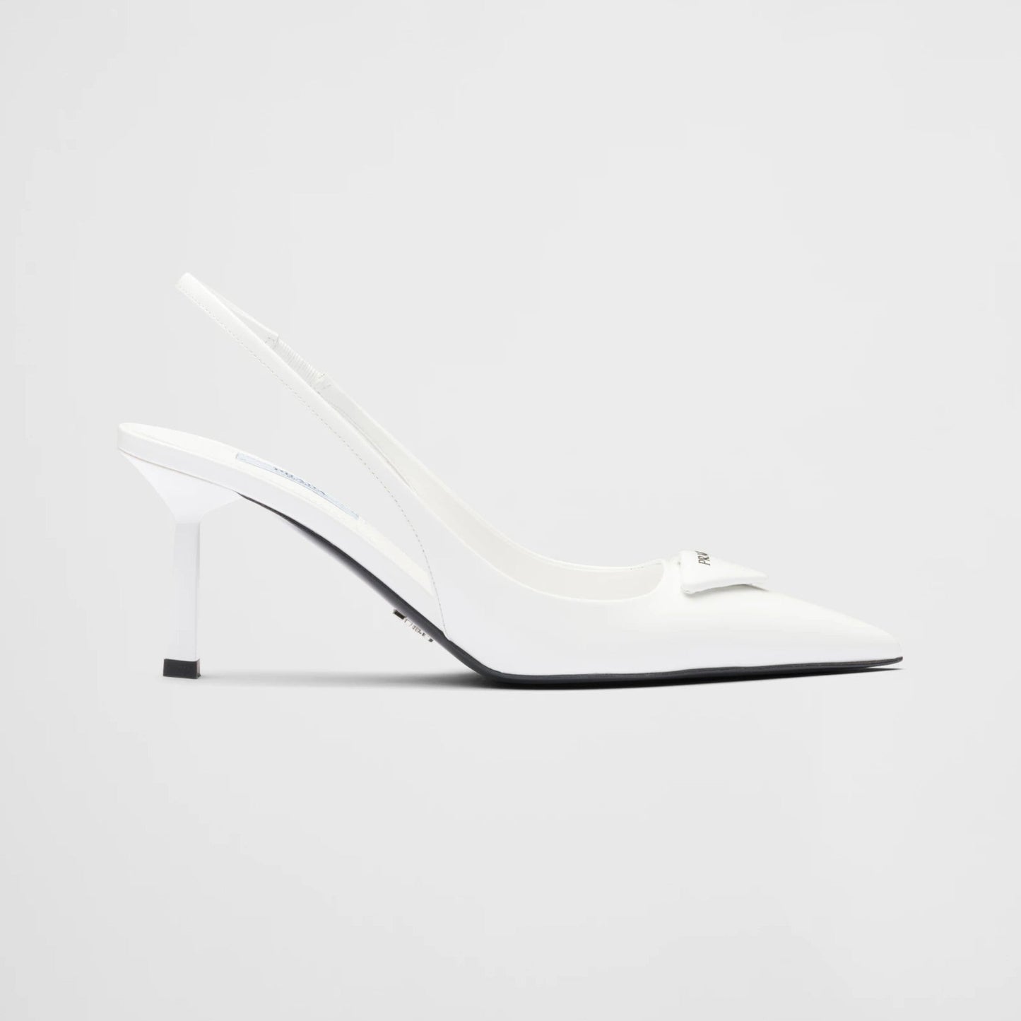 Brushed leather slingback pumps