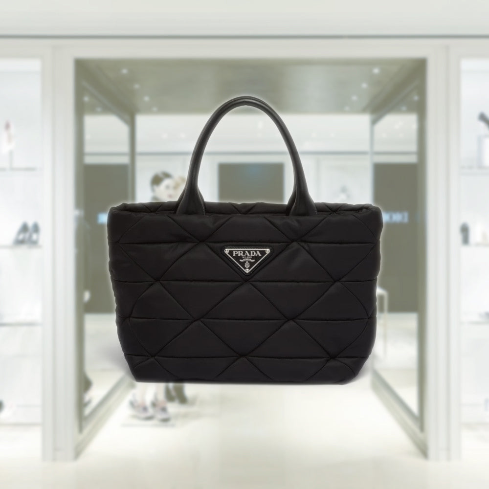 Re-Nylon small padded tote
