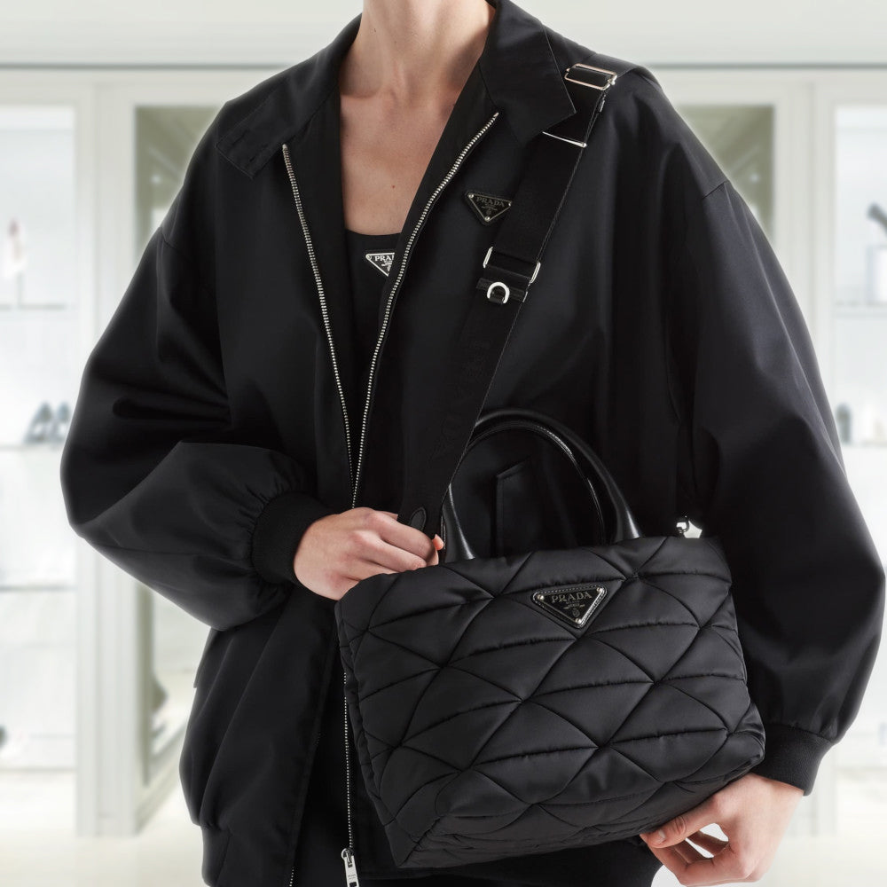Re-Nylon small padded tote