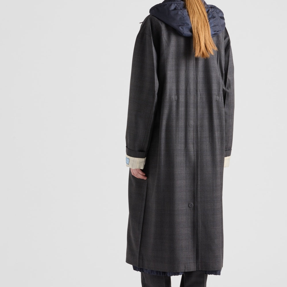 Single-breasted wool coat