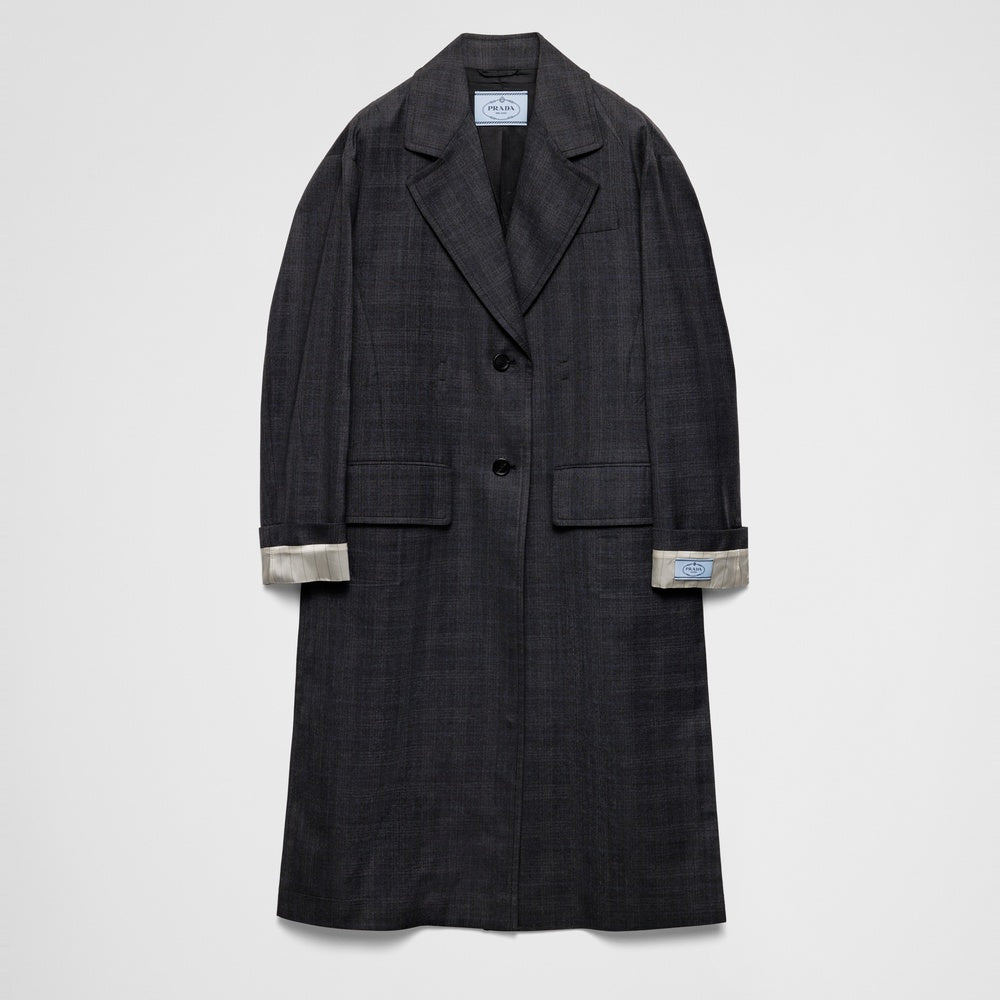 Single-breasted wool coat