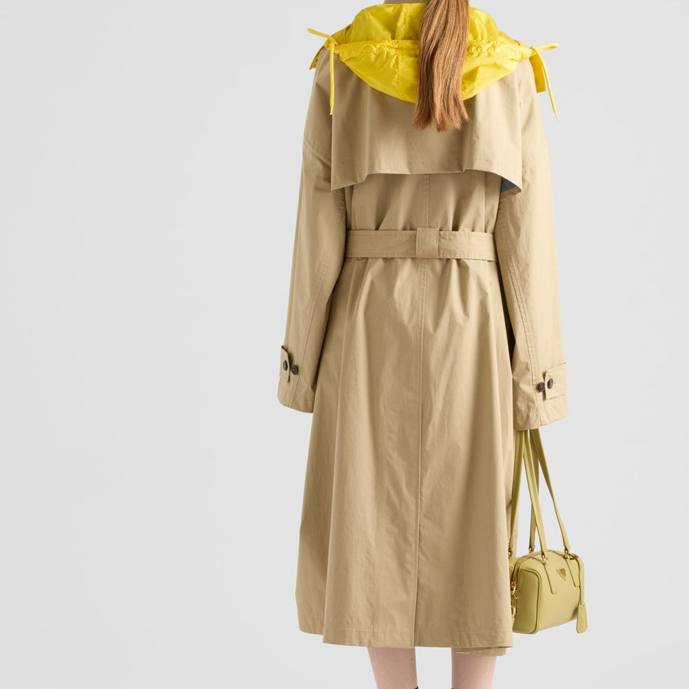 Technical poplin raincoat