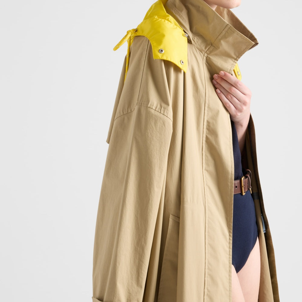Technical poplin raincoat