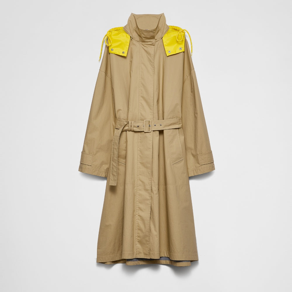 Technical poplin raincoat