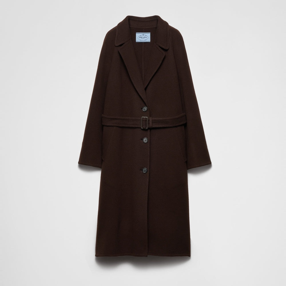 Single-breasted cashgora coat
