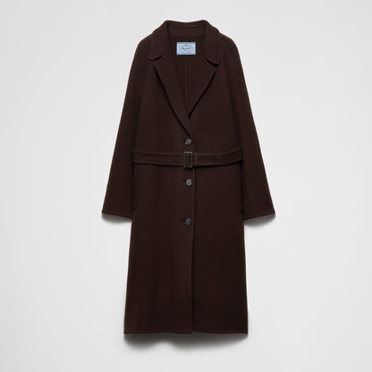 Single-breasted cashgora coat