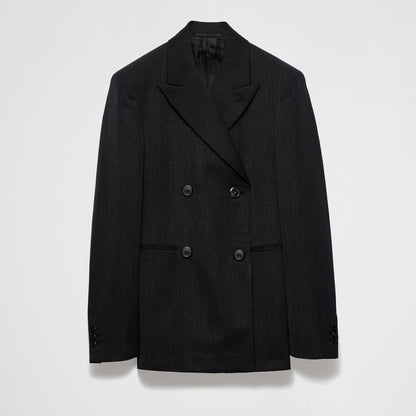Double-breasted gabardine jacket