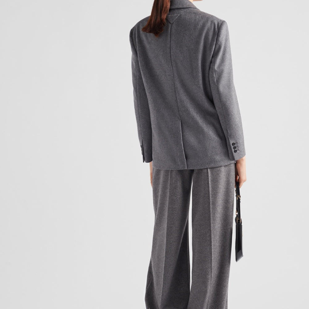 Single-breasted cashmere jacket