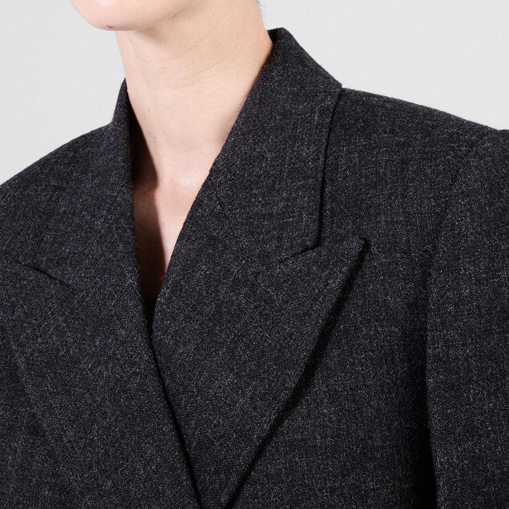Double-breasted vintage-look rush stitch jacket
