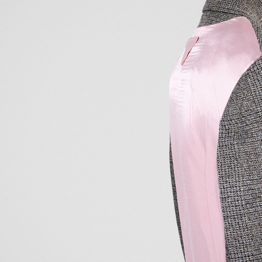 Double-breasted Prince of Wales checked jacket