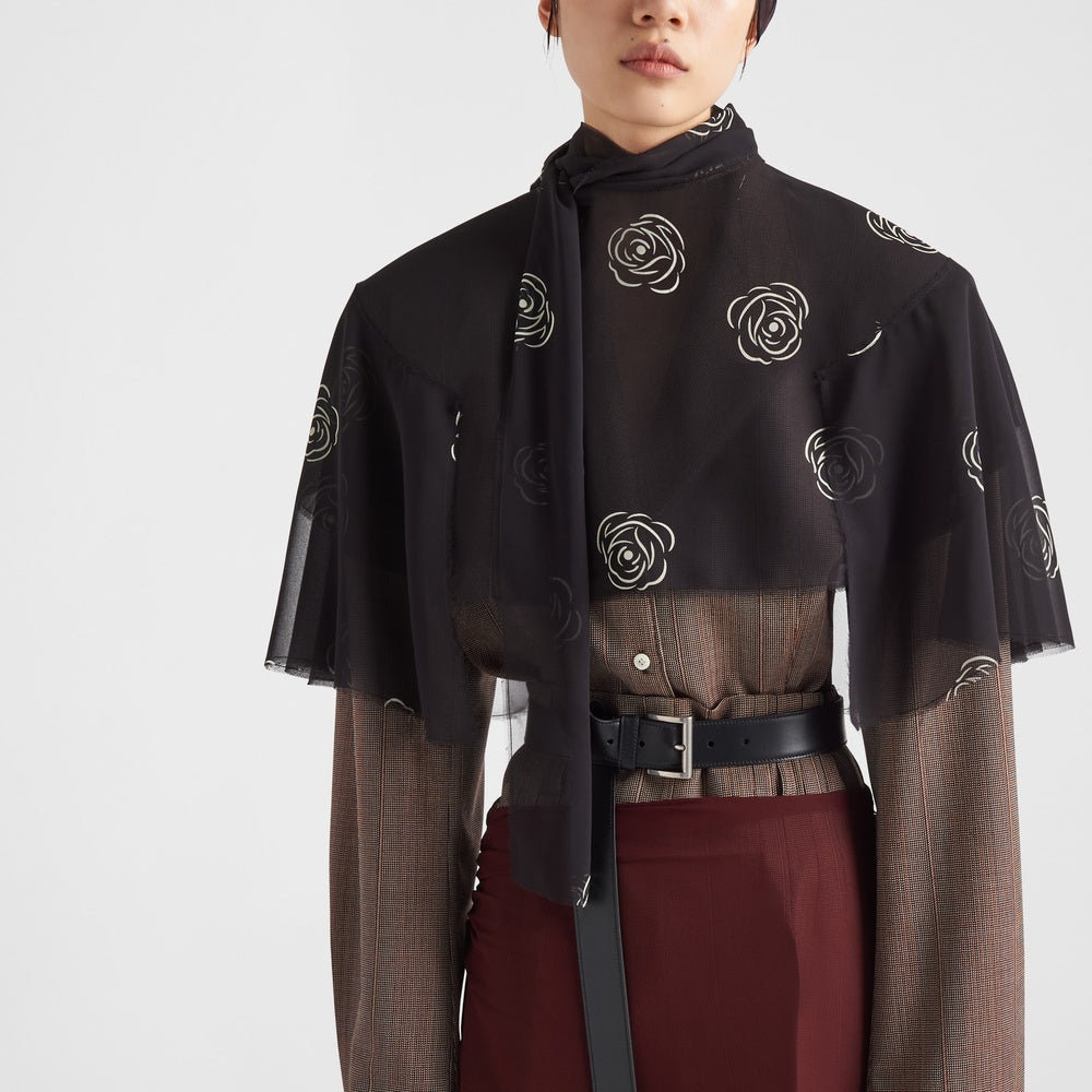 Single-breasted pinstripe wool jacket