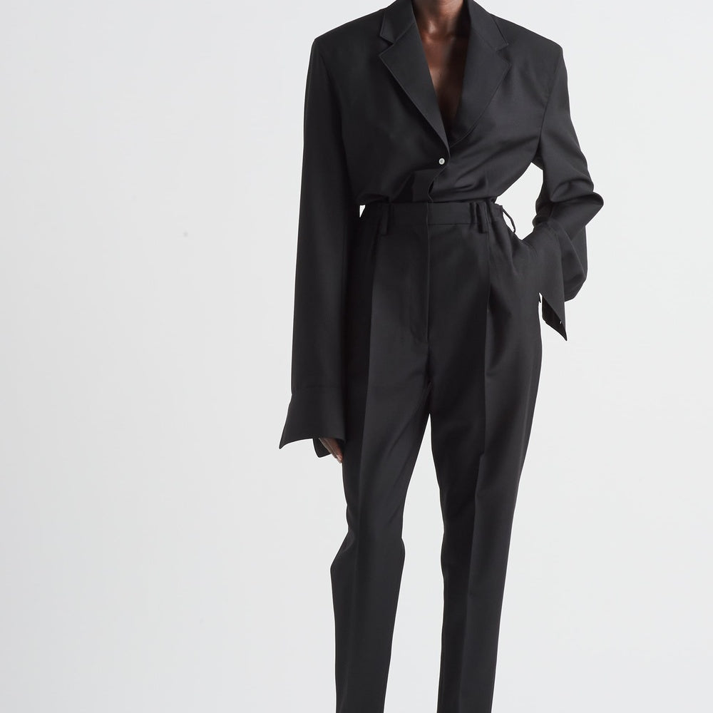 Single-breasted light mohair jacket