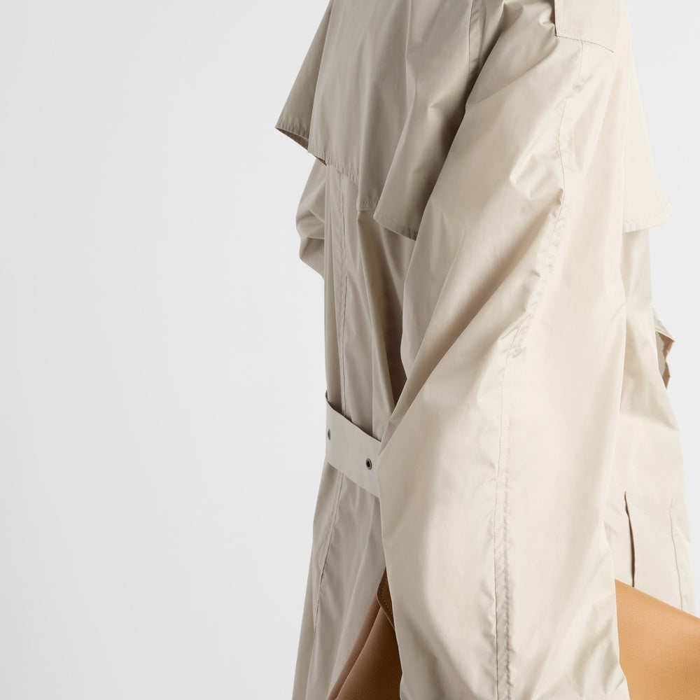 Light technical fabric trench coat
