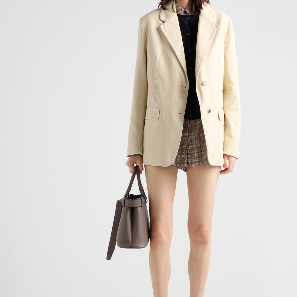 Single-breasted old canvas jacket
