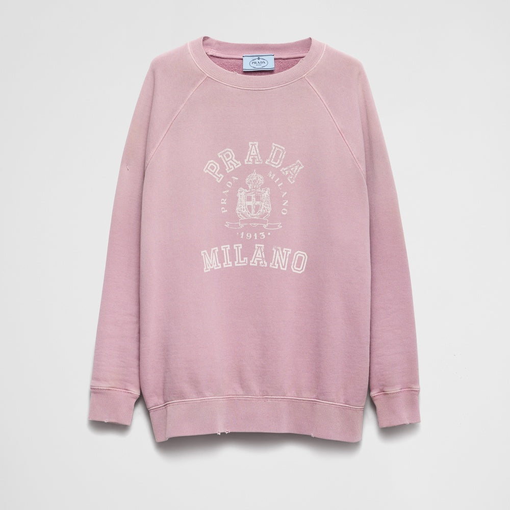 Cotton crew-neck sweatshirt
