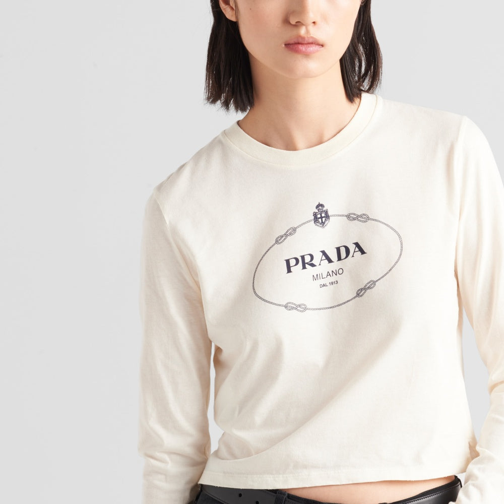Print jersey top