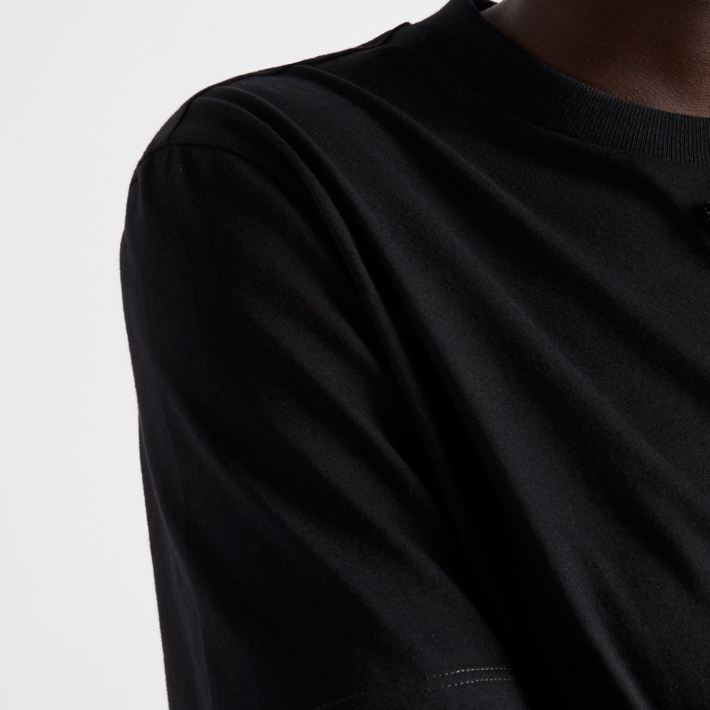 Jersey T-shirt with embroidered triangle