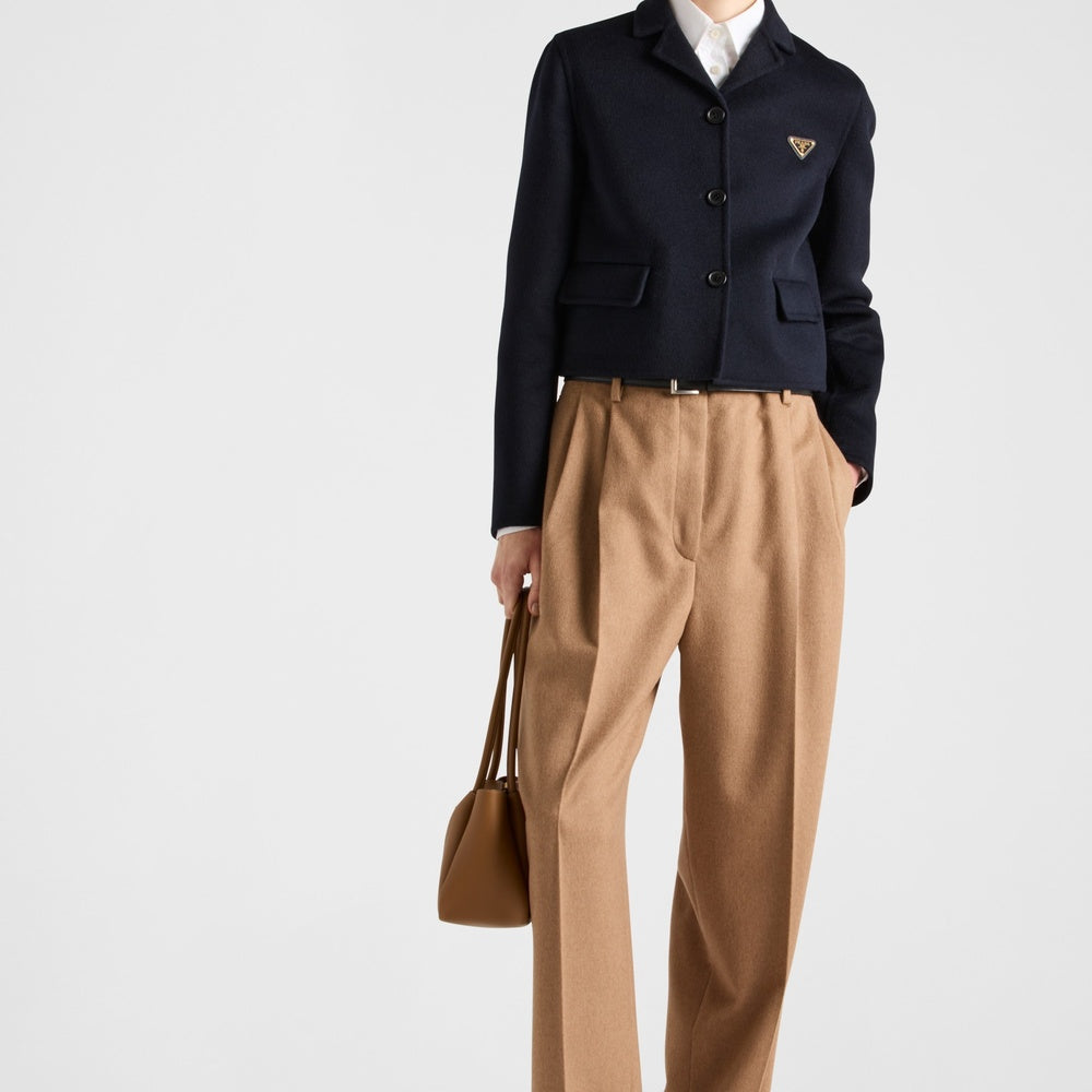 Camel-hair pants