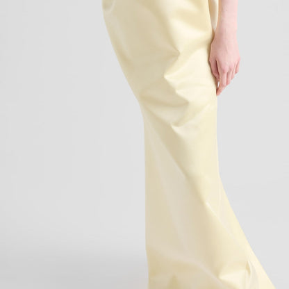 Long double satin dress