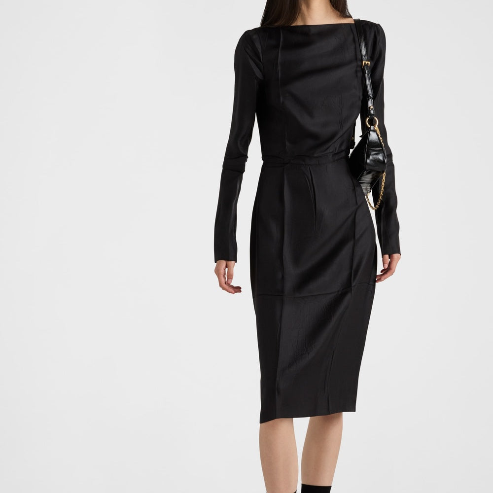 Silk twill dress