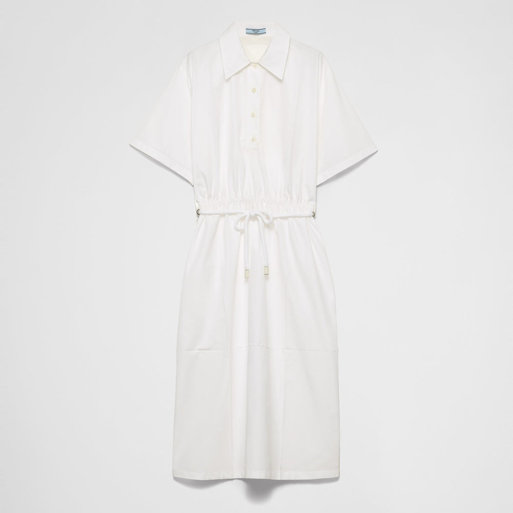 Poplin and satin dress