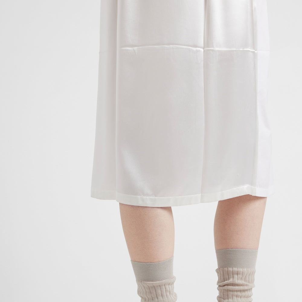 Poplin and satin dress