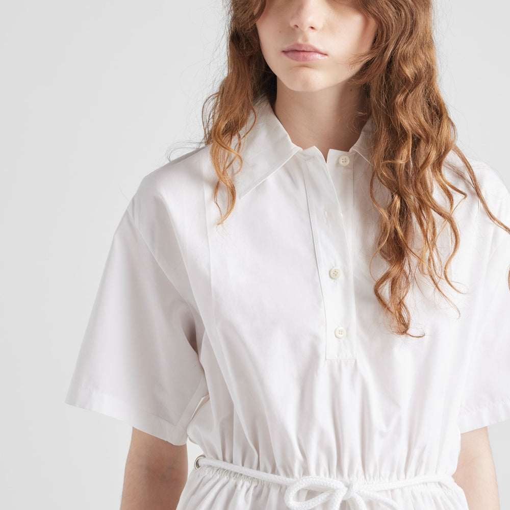 Poplin and satin dress