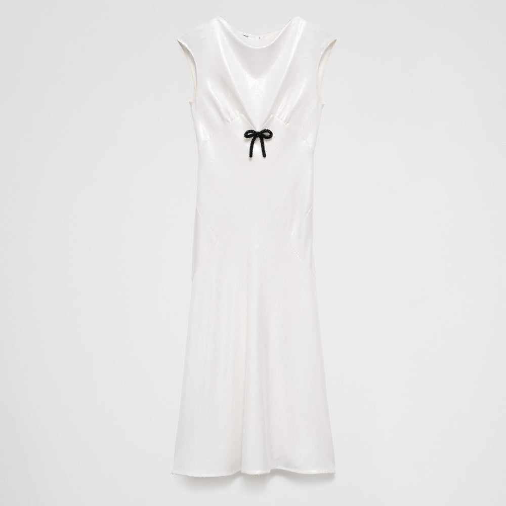 Sequined satin jersey dress