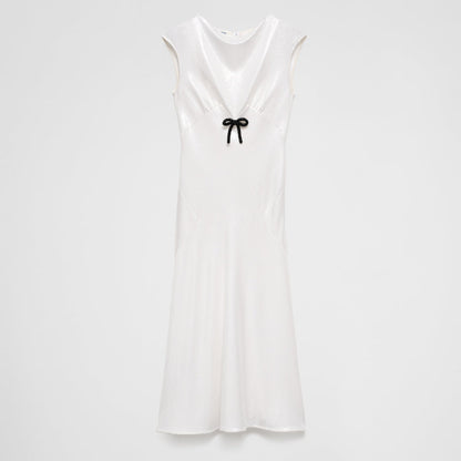 Sequined satin jersey dress