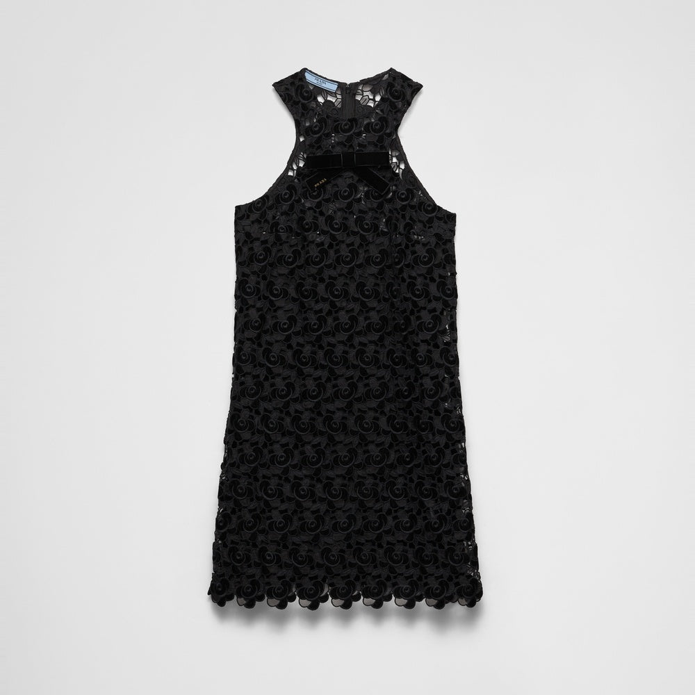 Guipure lace mini dress
