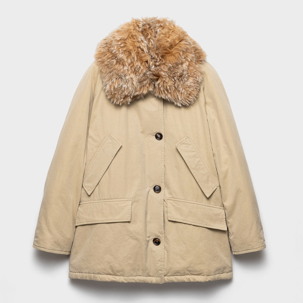 Medium-weight old Panama cotton down jacket