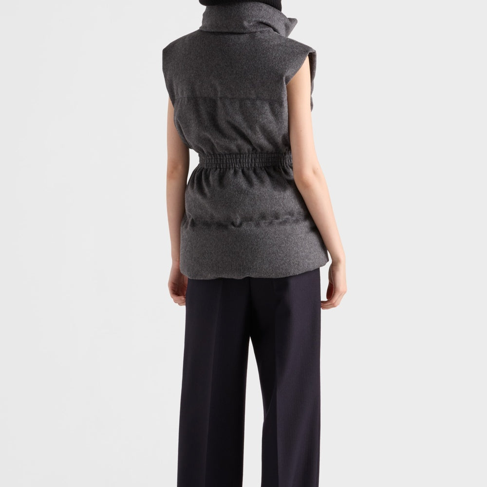 Loden down vest