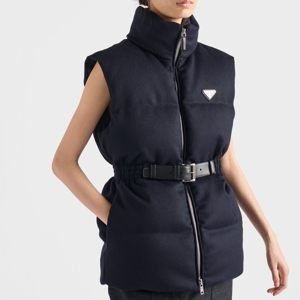 Loden down vest