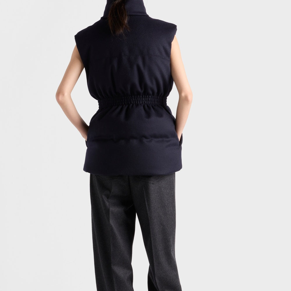 Loden down vest