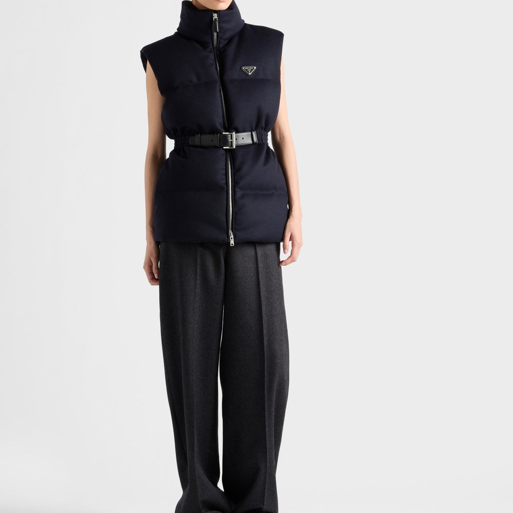 Loden down vest