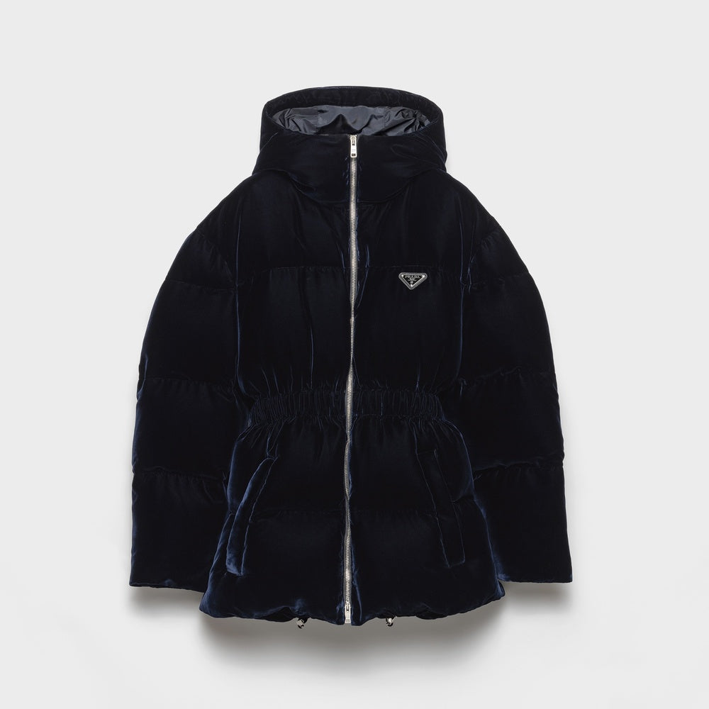 Velvet down jacket