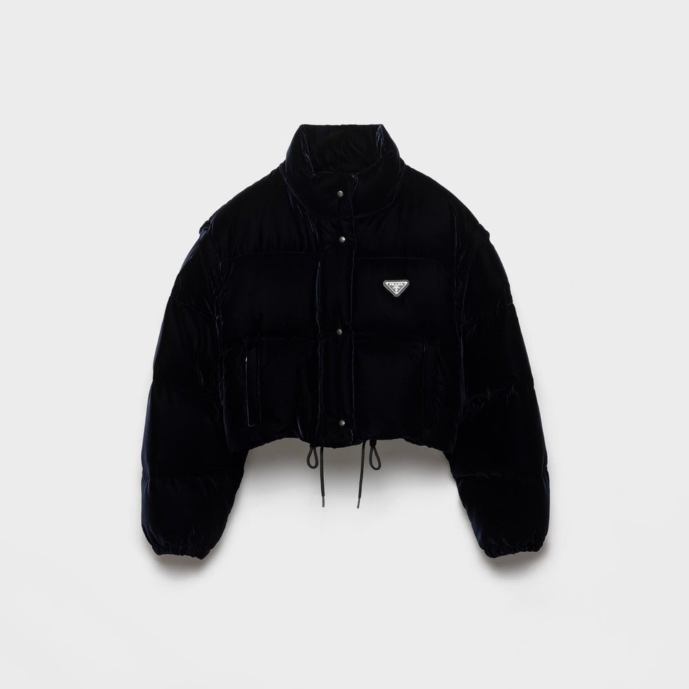 Velvet down jacket