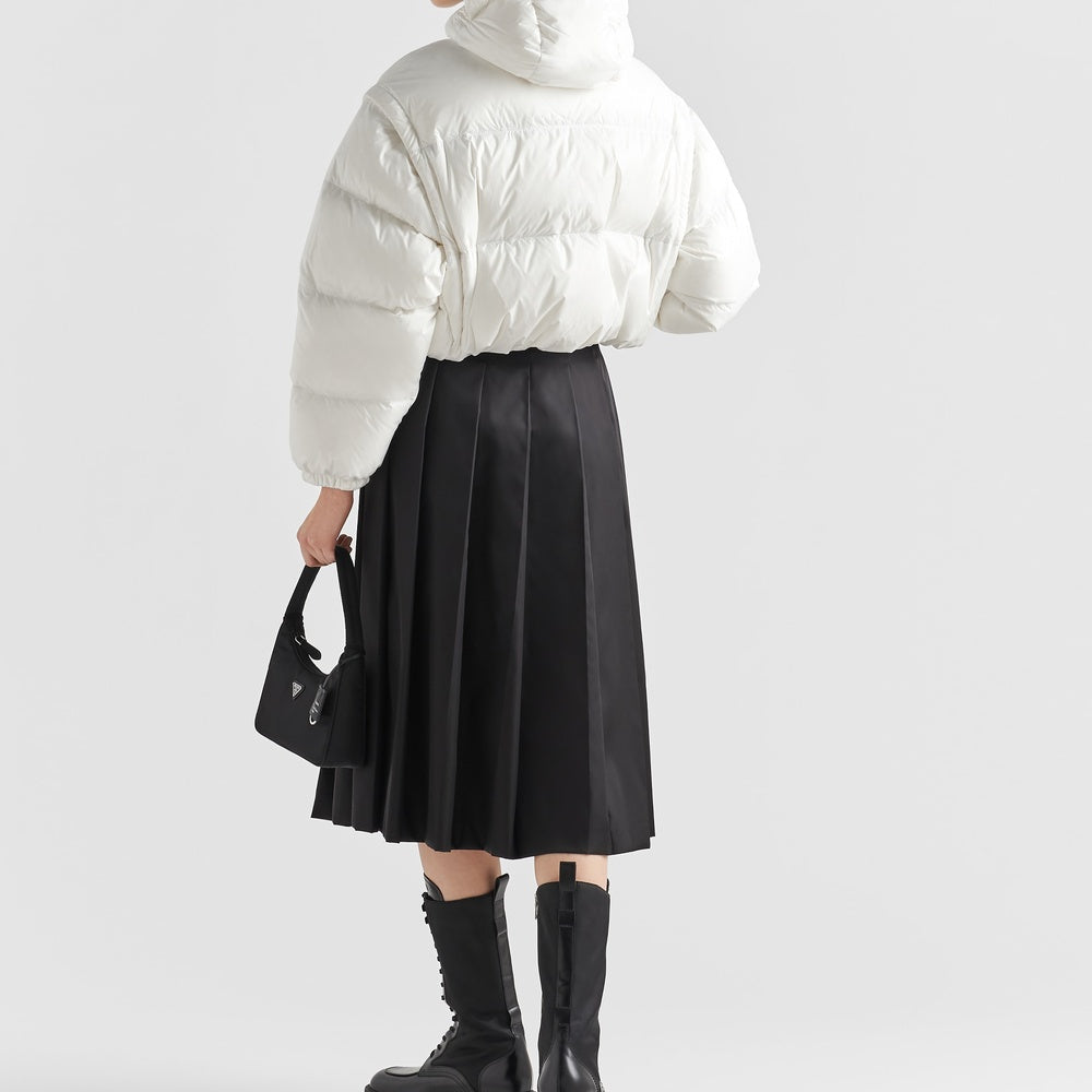 Re-Nylon convertible cropped down jacket