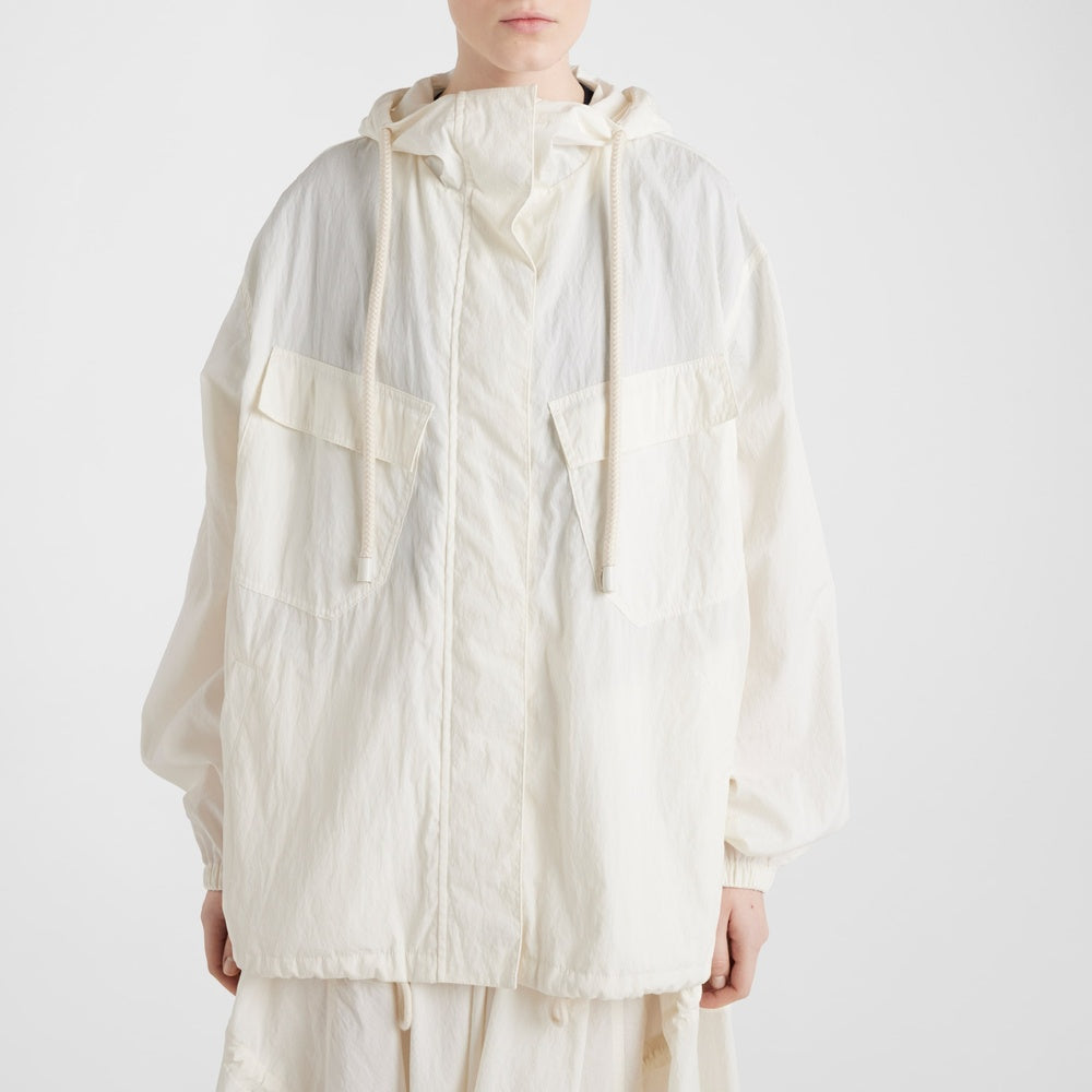 Technical pongé blouson jacket