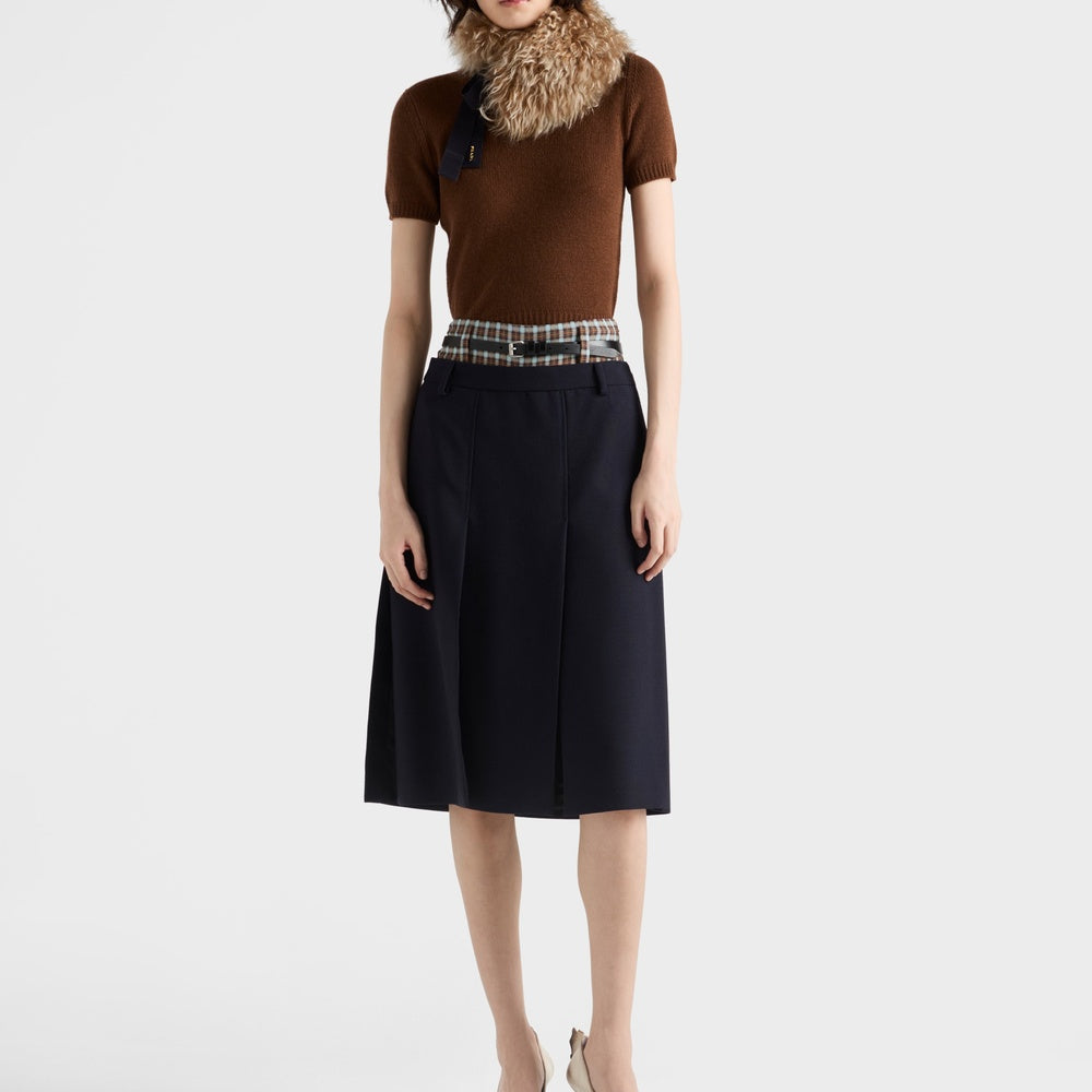 Short-sleeved cashmere sweater