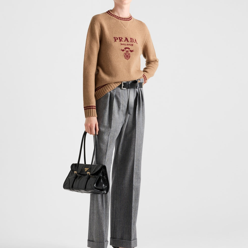 Wool and cashmere crew-neck sweater