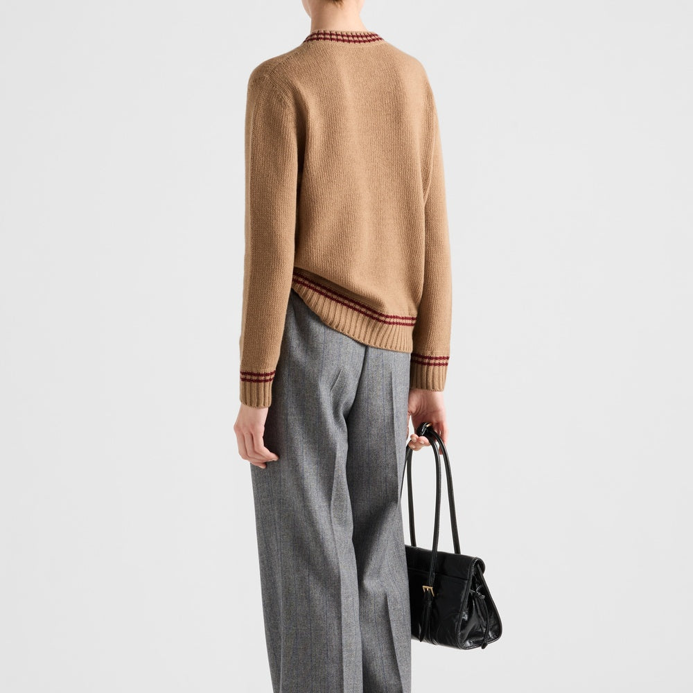 Wool and cashmere crew-neck sweater