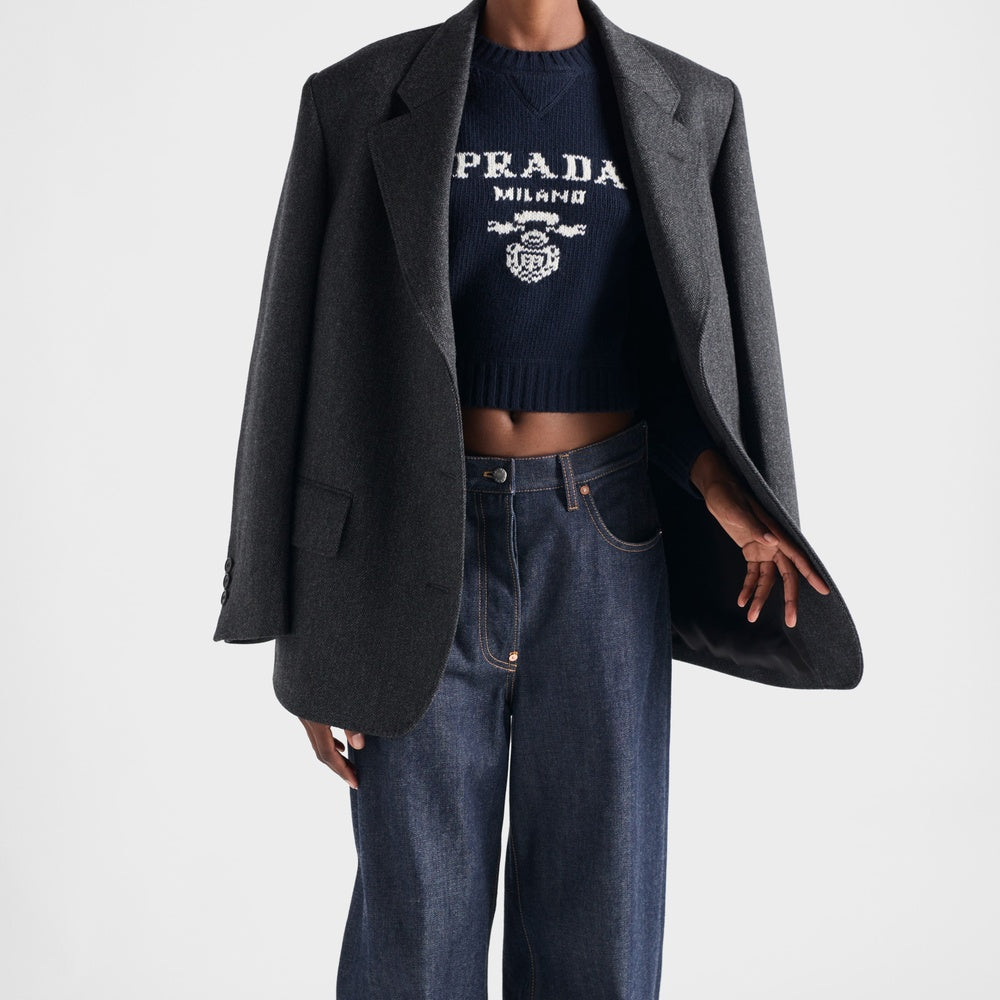 Wool and cashmere crew-neck sweater