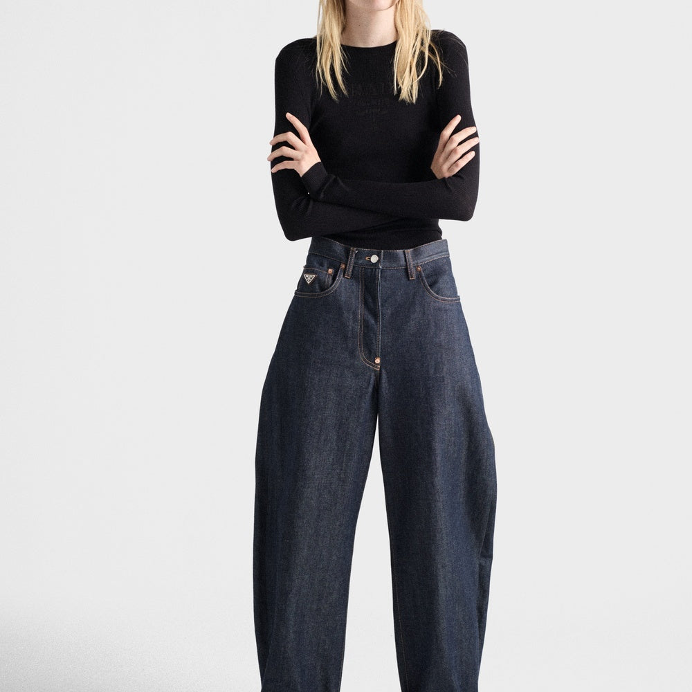 Superfine wool crew-neck sweater