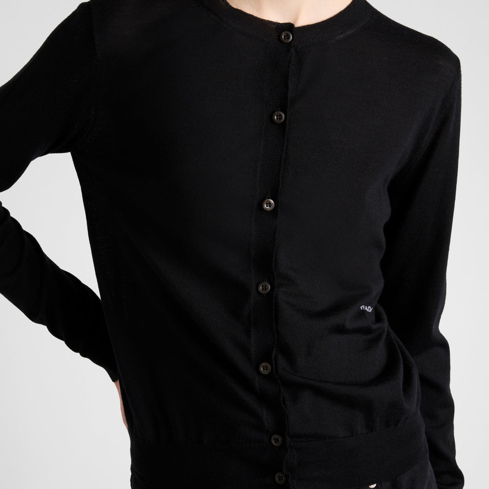 Superfine wool cardigan