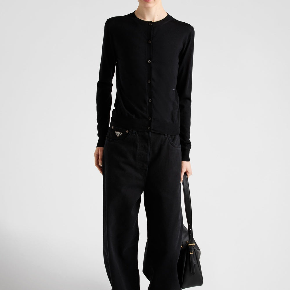 Superfine wool cardigan