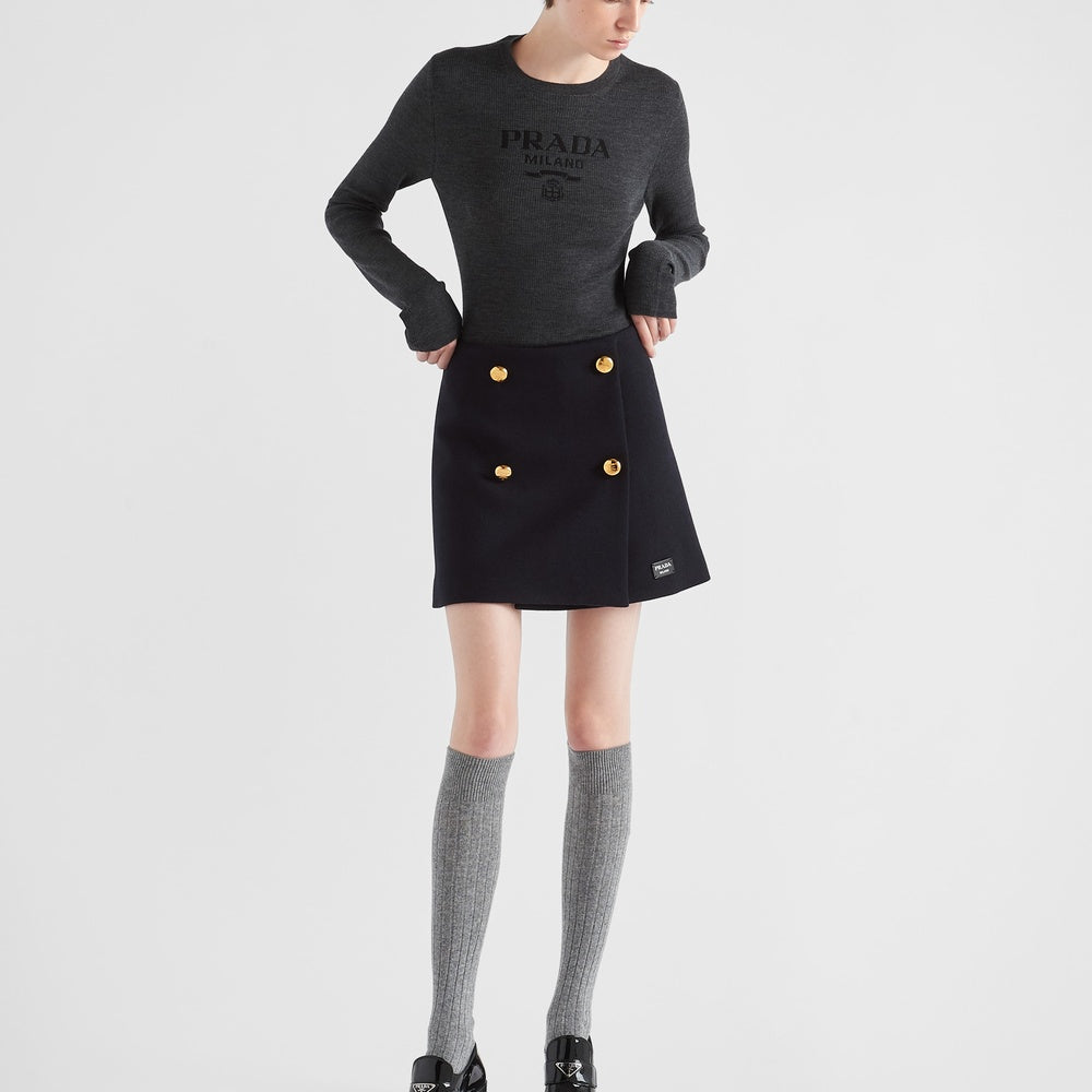 Superfine wool crew-neck sweater