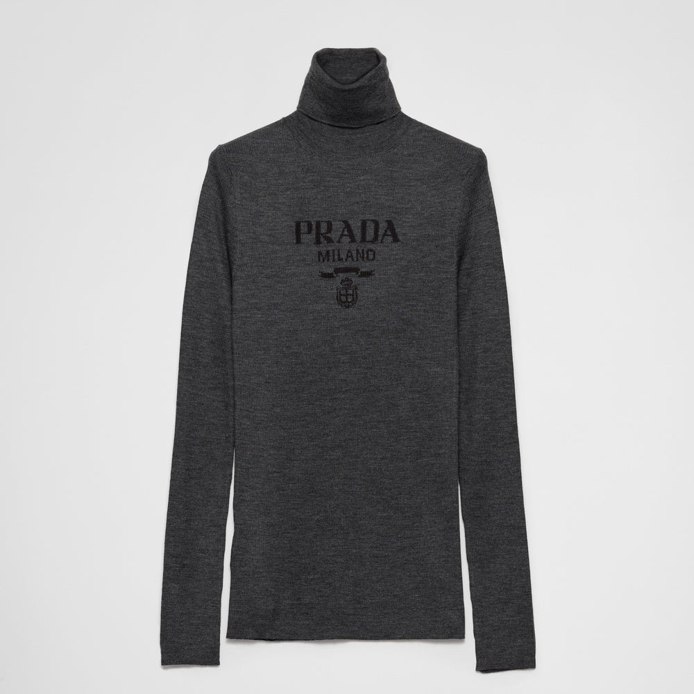 Superfine wool turtleneck sweater