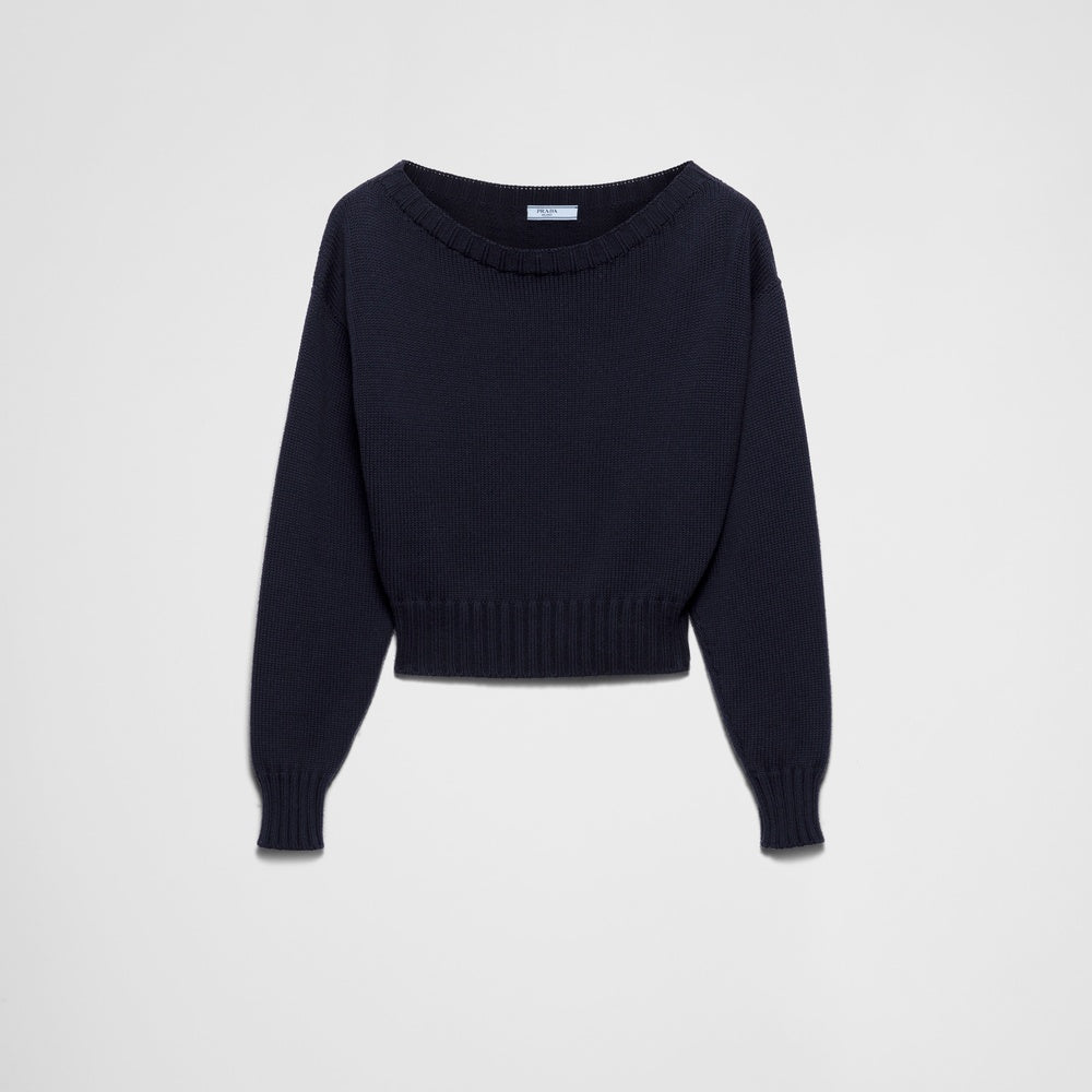 Cotton boat neck sweater