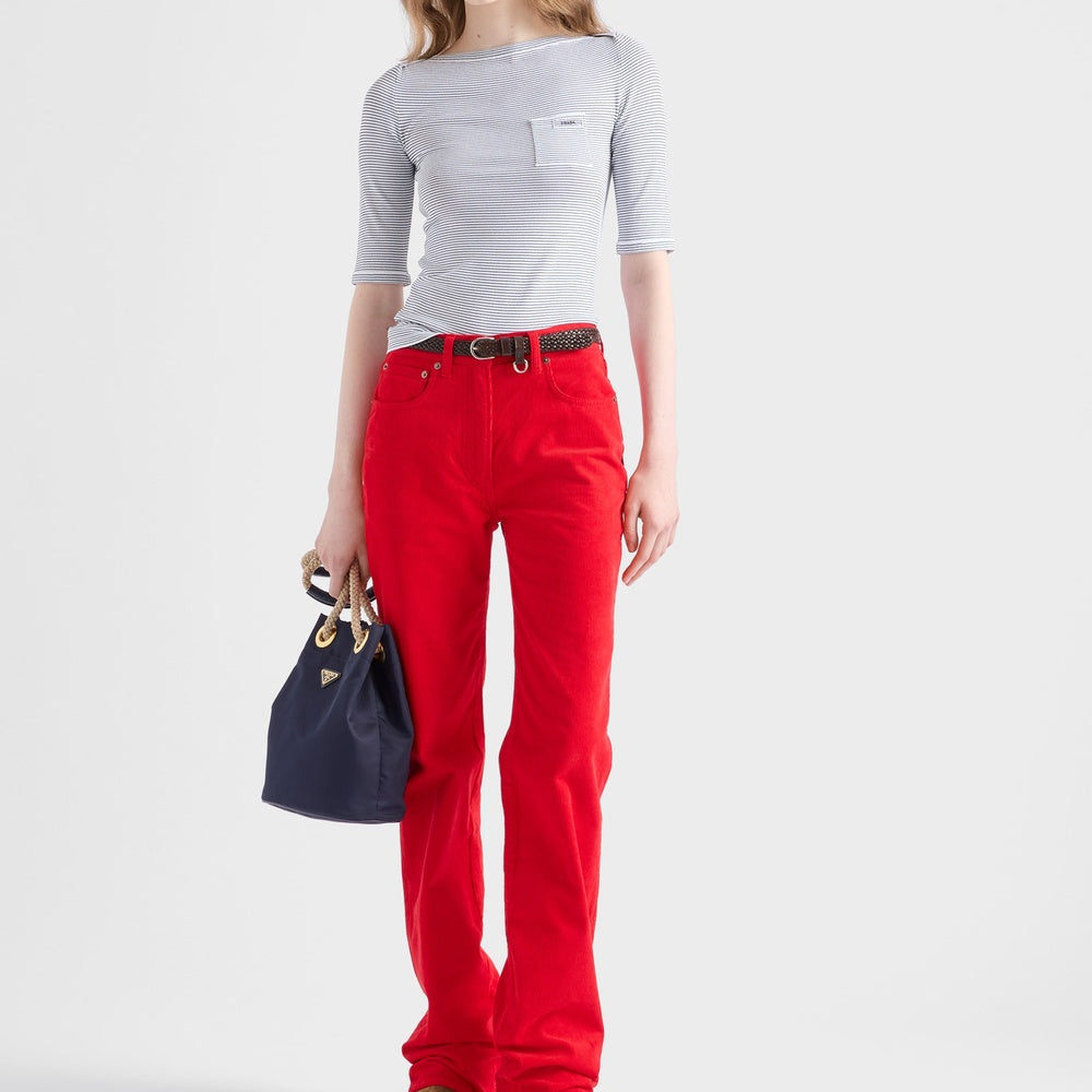 Viscose boat neck sweater
